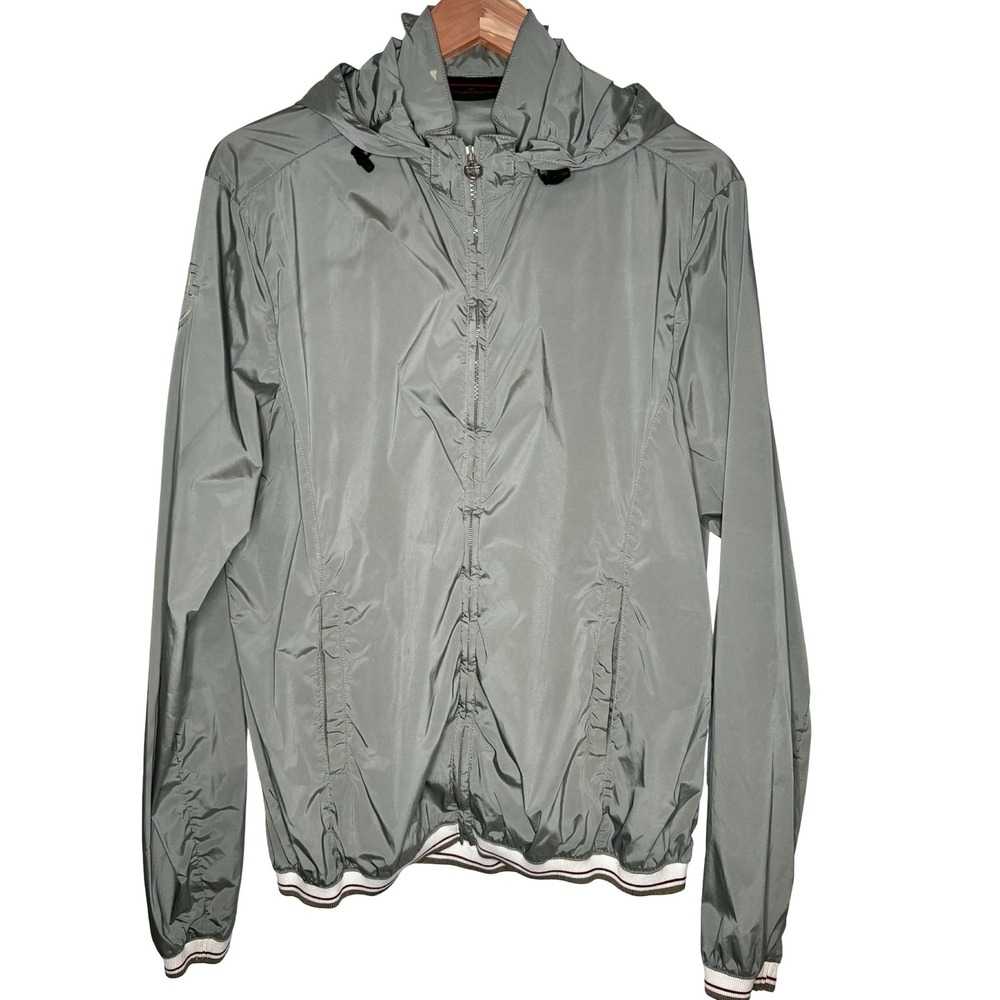 Cavalleria Toscana Windbreaker Jacket Removable Hood Gray L Equestrian Horseback